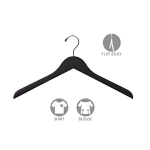 7/16" LUXURY BLACK FLAT HANGER